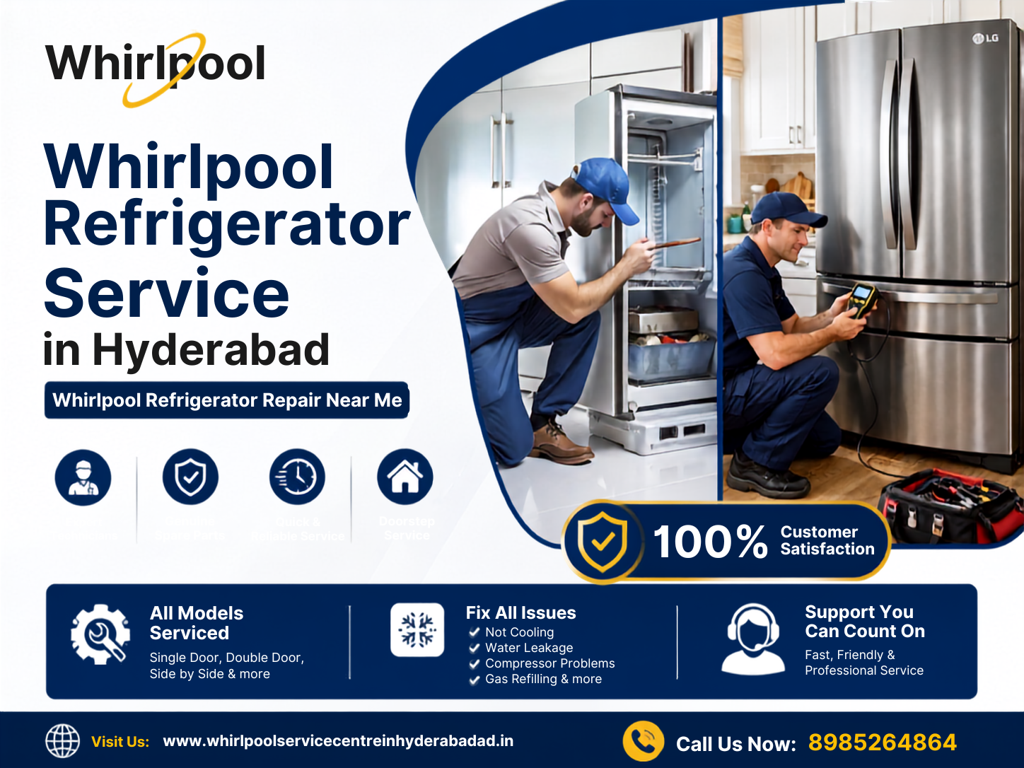 Professional Whirlpool Refrigerator Repair Near Me and home service near me
