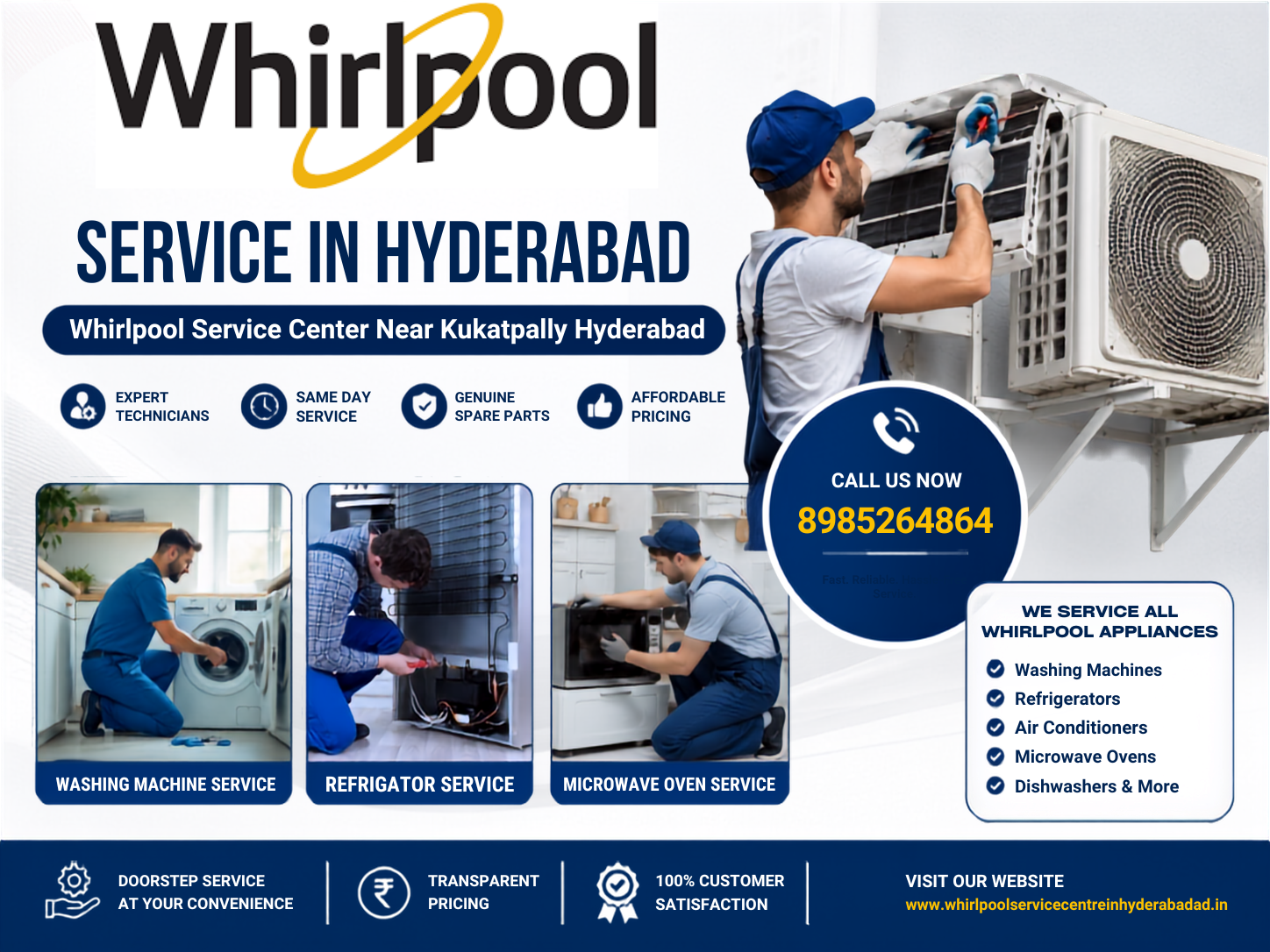 Same Day Whirlpool service center near Kukatpally Hyderabad